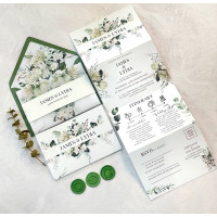 Greenery All in One Wedding Invitations